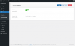 Page screenshot: Pinterests → Pinterest Settings