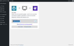 Page screenshot: ‹ Test site — WordPress