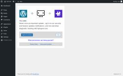 Page screenshot: ‹ Test site — WordPress