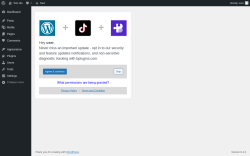 Page screenshot: ‹ Test site — WordPress