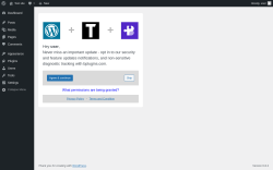 Page screenshot: ‹ Test site — WordPress