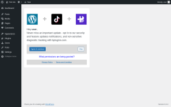 Page screenshot: ‹ Test site — WordPress
