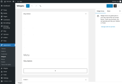 Page screenshot: Widgets ‹ Test site — WordPress