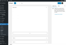 Page screenshot: Widgets ‹ Test site — WordPress