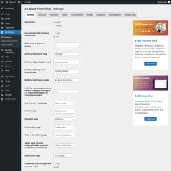 Page screenshot: BA Settings