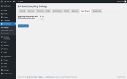 Page screenshot: BA Settings → Export/import
