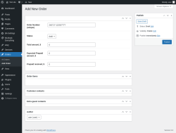 Page screenshot: Orders → Add Order