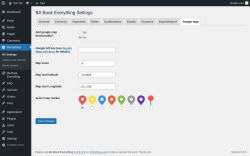 Page screenshot: BA Settings → Google map