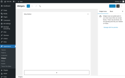 Page screenshot: Widgets ‹ Test site — WordPress