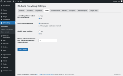 Page screenshot: BA Settings → Order