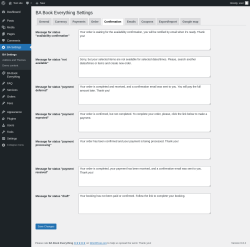 Page screenshot: BA Settings → Confirmation