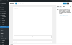Page screenshot: Widgets ‹ Test site — WordPress