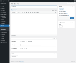 Page screenshot: Fees → Add New Fee