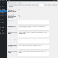 Page screenshot: BA Settings → Confirmation