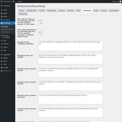 Page screenshot: BA Settings → Confirmation