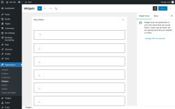 Page screenshot: Widgets ‹ Test site — WordPress