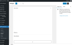 Page screenshot: Widgets ‹ Test site — WordPress