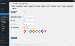 Page screenshot: BA Settings → Google map