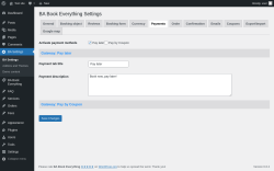 Page screenshot: BA Settings → Payments