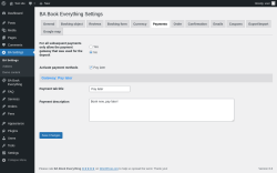 Page screenshot: BA Settings → Payments
