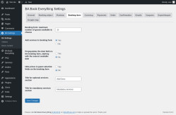 Page screenshot: BA Settings → Booking form