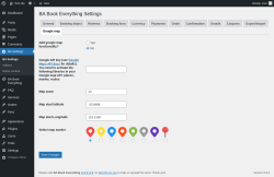 Page screenshot: BA Settings → Google map