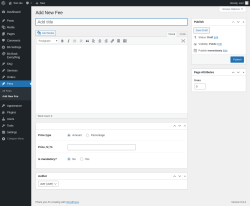 Page screenshot: Fees → Add New Fee
