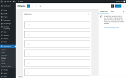 Page screenshot: Widgets ‹ Test site — WordPress
