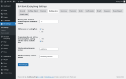 Page screenshot: BA Settings → Booking form