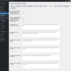 Page screenshot: BA Settings → Confirmation