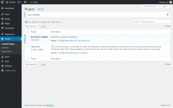 Page screenshot: Plugins ‹ Test site — WordPress