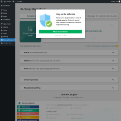 Page screenshot: Backup Migration