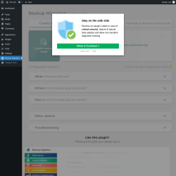 Page screenshot: Backup Migration