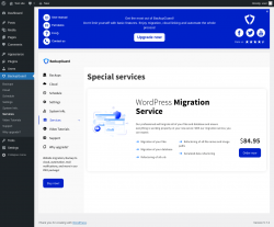 Page screenshot: BackupGuard &rarr; Services