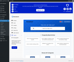 Page screenshot: BackupGuard &rarr; Support