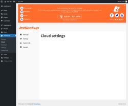 Page screenshot: JetBackup &rarr; Cloud