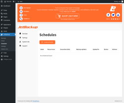 Page screenshot: JetBackup &rarr; Schedule