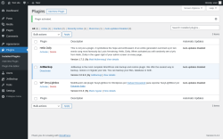 Page screenshot: Plugins &lsaquo; Test site &mdash; WordPress