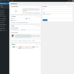 Page screenshot: Dashboard &lsaquo; Test site &mdash; WordPress