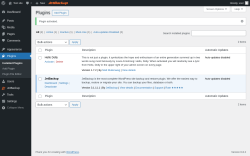 Page screenshot: Plugins ‹ Test site — WordPress