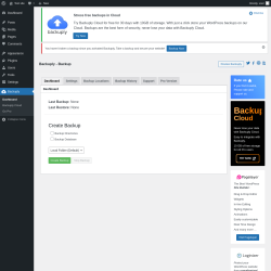 Page screenshot: Backuply