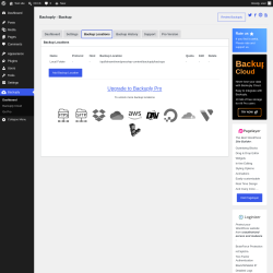 Page screenshot: Backuply &rarr; Backup Locations
