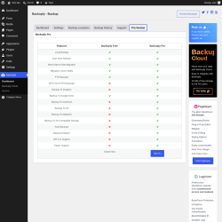Page screenshot: Backuply &rarr; Pro Version