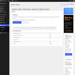 Page screenshot: Backuply &rarr; Support