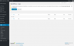 Page screenshot: BackWPup → Logs