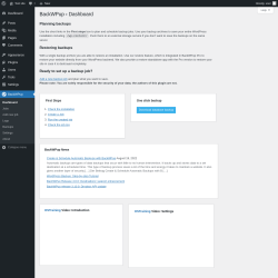 Page screenshot: BackWPup