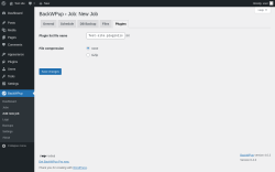 Page screenshot: BackWPup → Add new job → Plugins