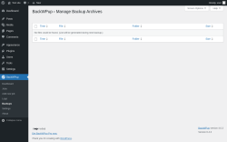 Page screenshot: BackWPup → Backups