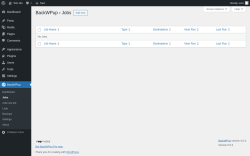Page screenshot: BackWPup → Jobs