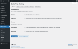 Page screenshot: BackWPup → Settings